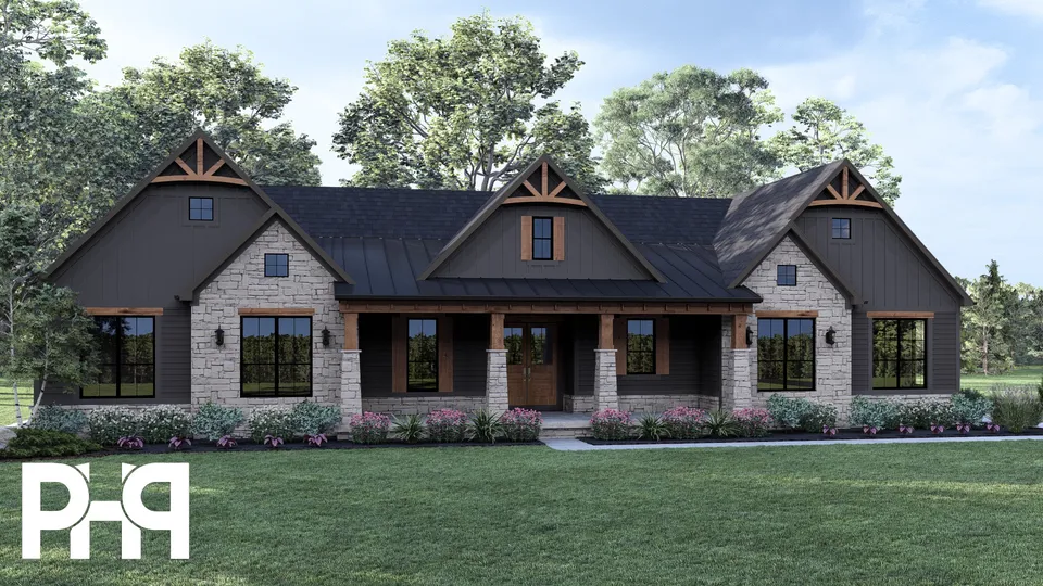 The Vineyard house plan, exterior view 2